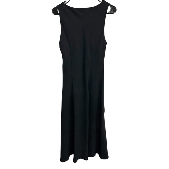 Robbie Bee Womens Black Sleeveless Maxi Dress Decorative Leaf Detail Size 12 - Picture 2 of 8